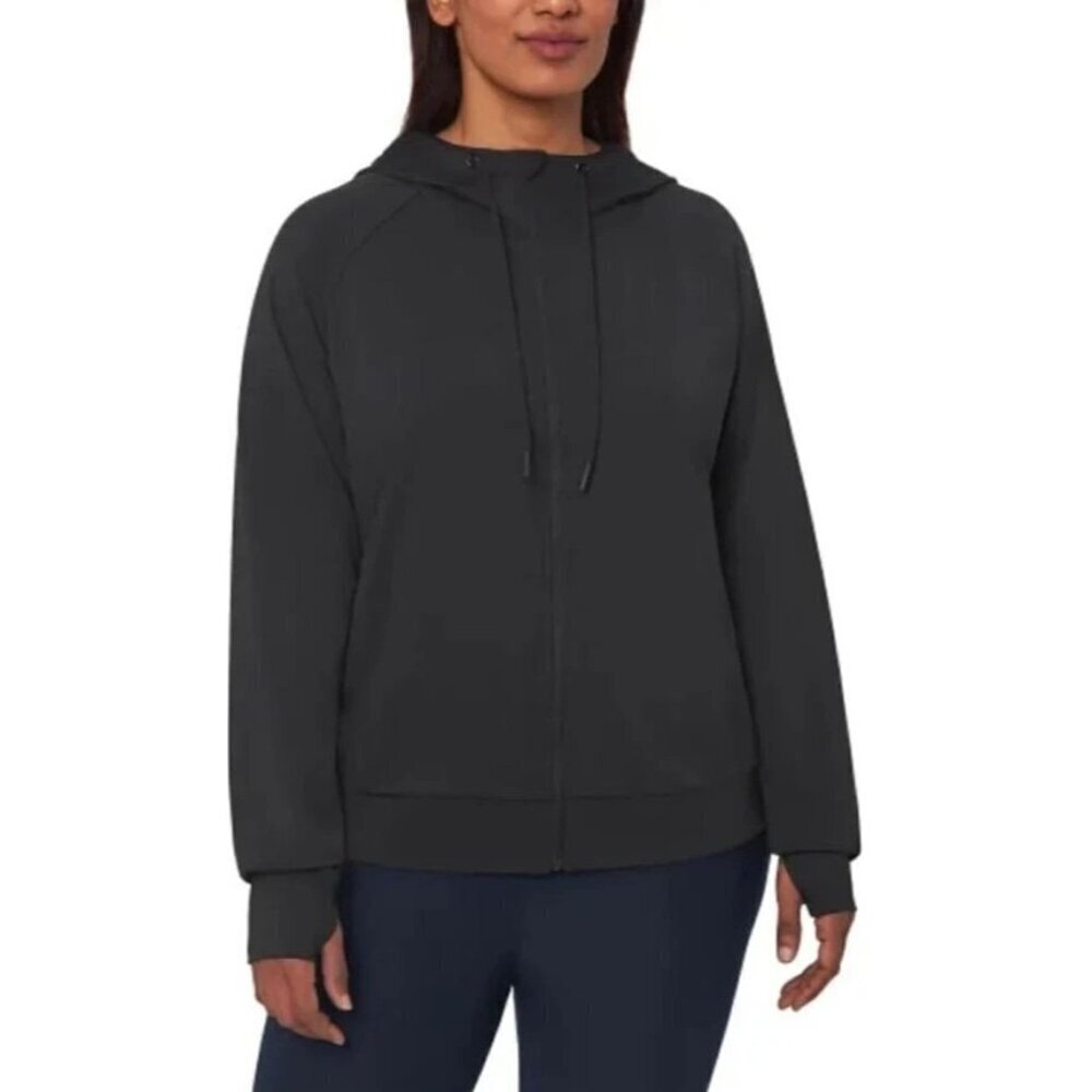NEW Mondetta Women's Size L Lightweight Full Zip Hoodie Black